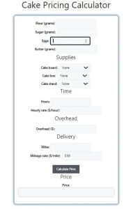 Cake Pricing Calculator