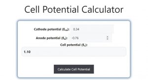 Cell Potential Calculator