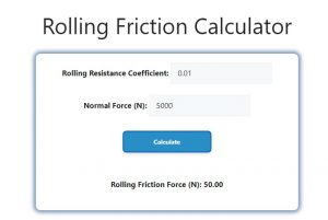 Rolling Friction Calculator