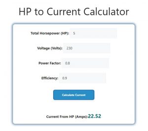 HP to Current Calculator