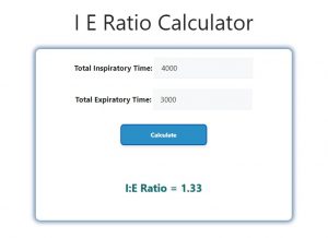 I E Ratio Calculator