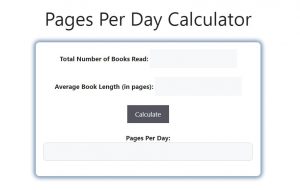 Pages Per Day Calculator