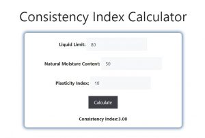 Consistency Index Calculator