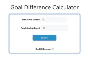 Goal Difference Calculator