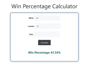 Win Percentage Calculator