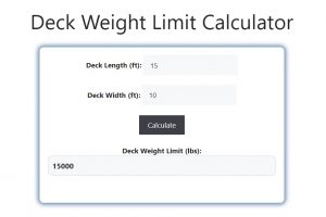 Deck Weight Limit Calculator