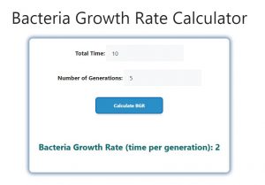 Bacteria Growth Rate Calculator