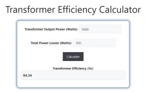 Transformer Efficiency Calculator