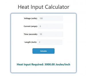 Heat Input Calculator