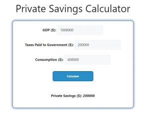 Private Savings Calculator