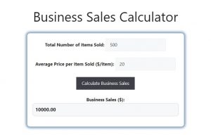 Business Sales Calculator