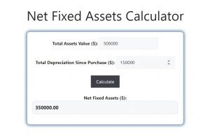 Net Fixed Assets Calculator