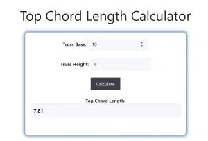 Top Chord Length Calculator