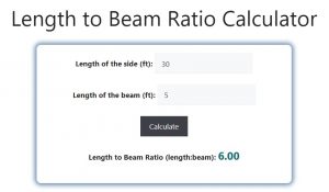 Length to Beam Ratio Calculator