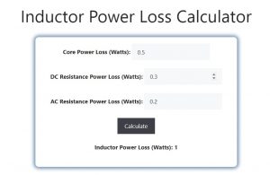 Inductor Power Loss Calculator