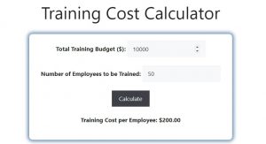 Training Cost Calculator