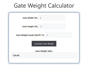 Gate Weight Calculator