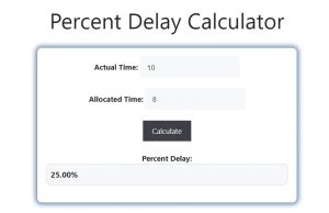 Percent Delay Calculator