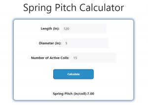 Spring Pitch Calculator