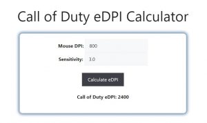 Call of Duty eDPI Calculator