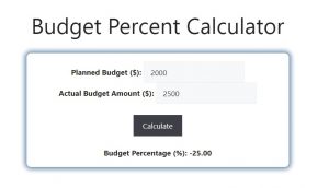 Budget Percent Calculator