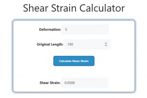 Shear Strain Calculator