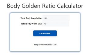 Body Golden Ratio Calculator