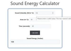 Sound Energy Calculator