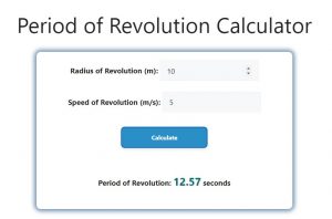 Period of Revolution Calculator