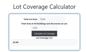 Lot Coverage Calculator