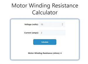 Motor Winding Resistance Calculator