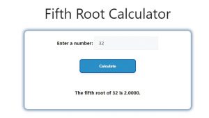 Fifth Root Calculator