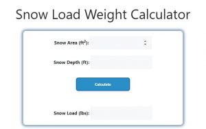 Snow Load Weight Calculator