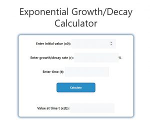 Exponential Growth/Decay Calculator