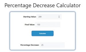 Percentage Decrease Calculator