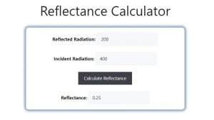 Reflectance Calculator