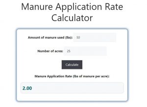 Manure Application Rate Calculator