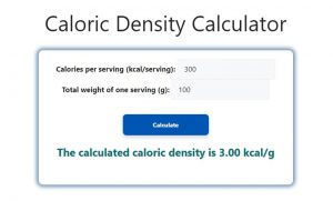 Caloric Density Calculator