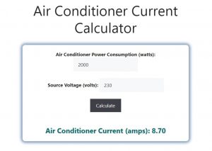 Air Conditioner Current Calculator