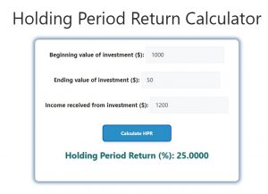 Holding Period Return Calculator