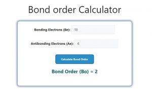 Bond order Calculator