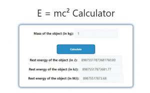 E = mc² Calculator