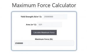 Maximum Force Calculator