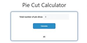 Pie Cut Calculator