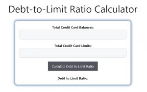 Debt-to-Limit Ratio Calculator