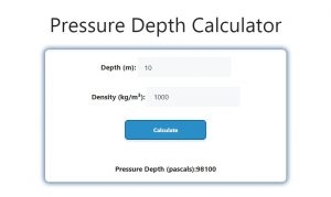 Pressure Depth Calculator