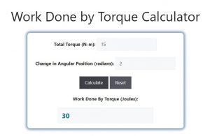 Work Done by Torque Calculator