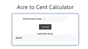 Acre to Cent Calculator