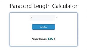 Paracord Length Calculator