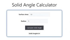 Solid Angle Calculator